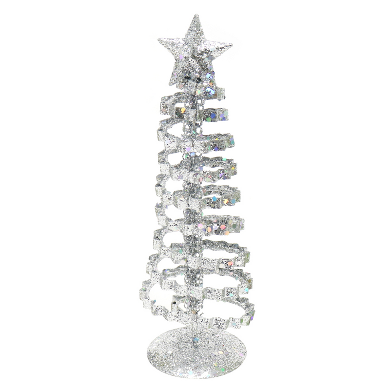 Glitter Spiral Tree Asstd 20cm