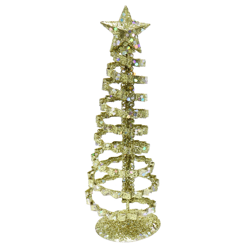 Glitter Spiral Tree Asstd 20cm