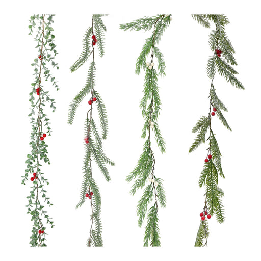 Berry Foliage Garland 110cm Assorted