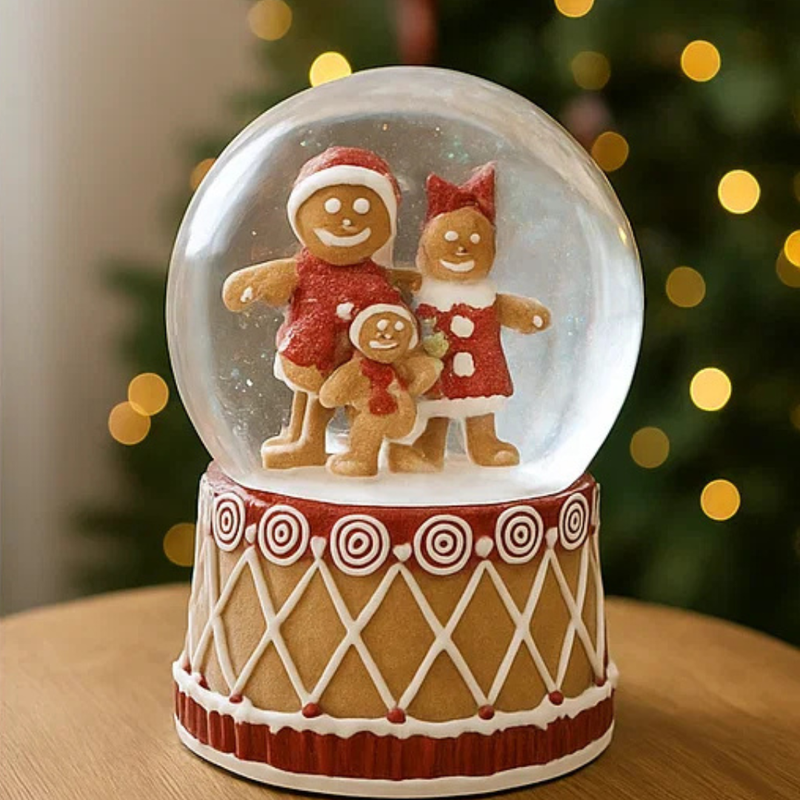 Gingerbread Resin Musical Waterball 10cm
