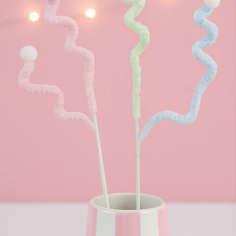 Pastel Plush Spiral Swizzle Stick 66cm