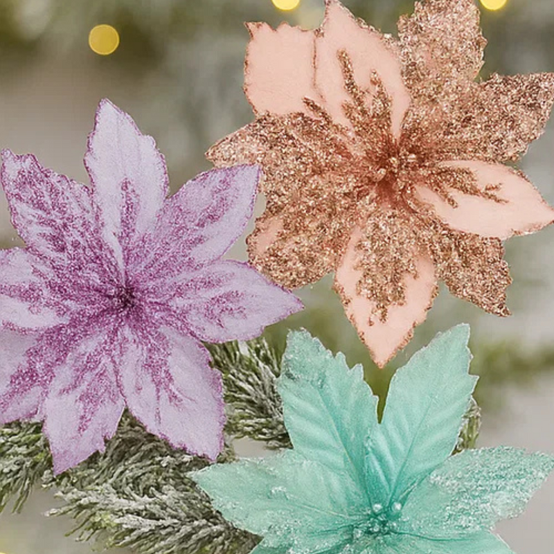 Mystic Jewel Poinsettia Clip