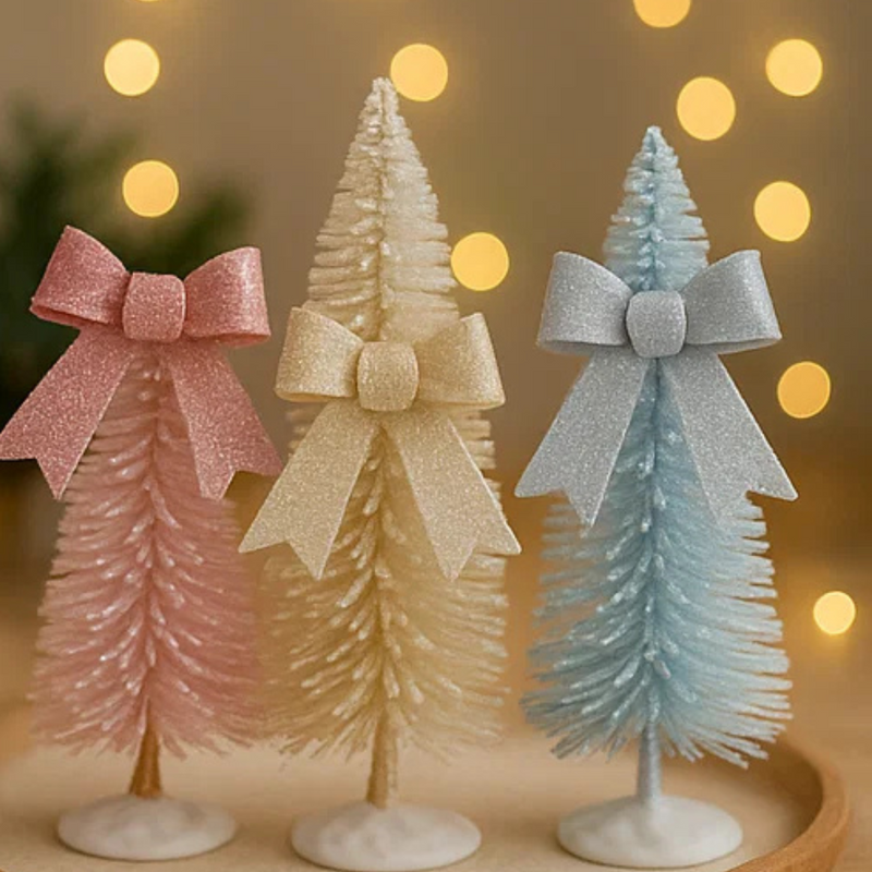 Pastel Sparkly Bow 2pk