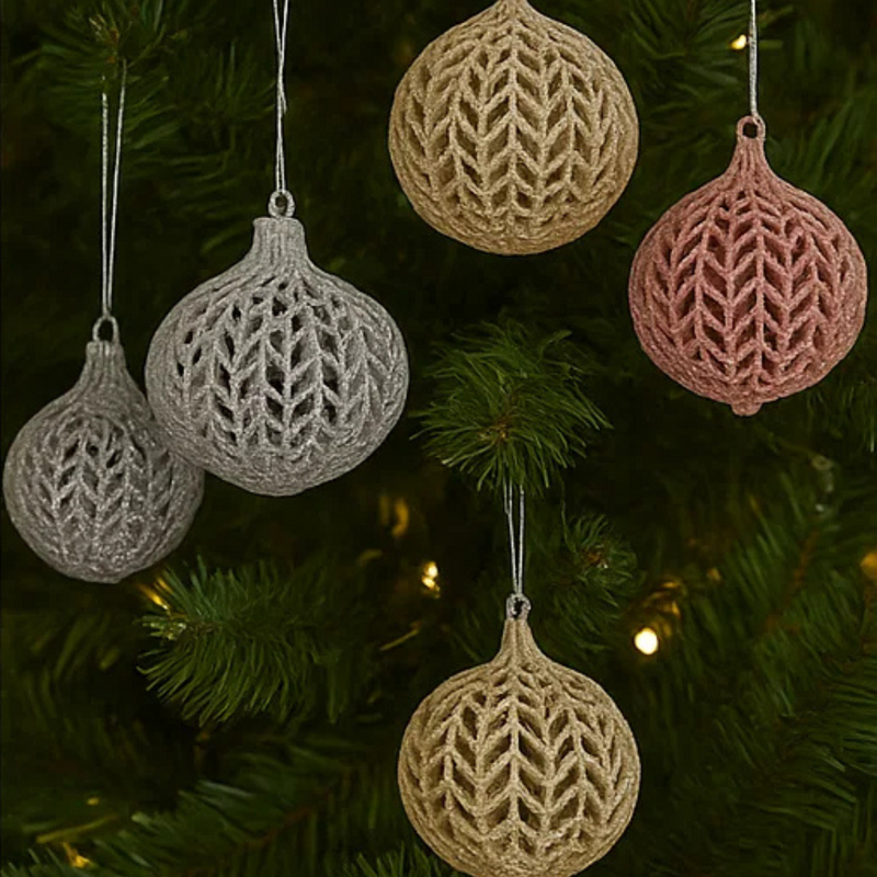 Glitter Mesh Bauble