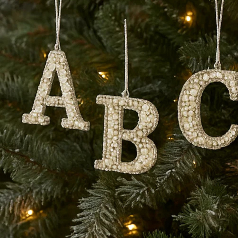 Hanging Pearl Alphabet Deco