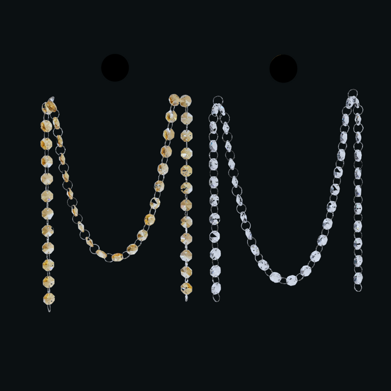 Crystal Draping Deco Asstd 90cm