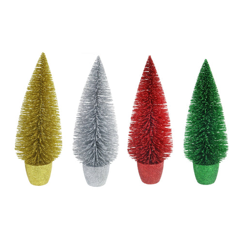 Potted Glitter Tree 22cm Assorted 