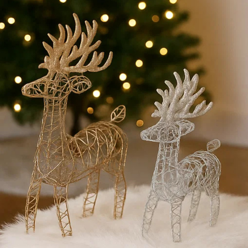 Matte Metal Reindeer 23cm
