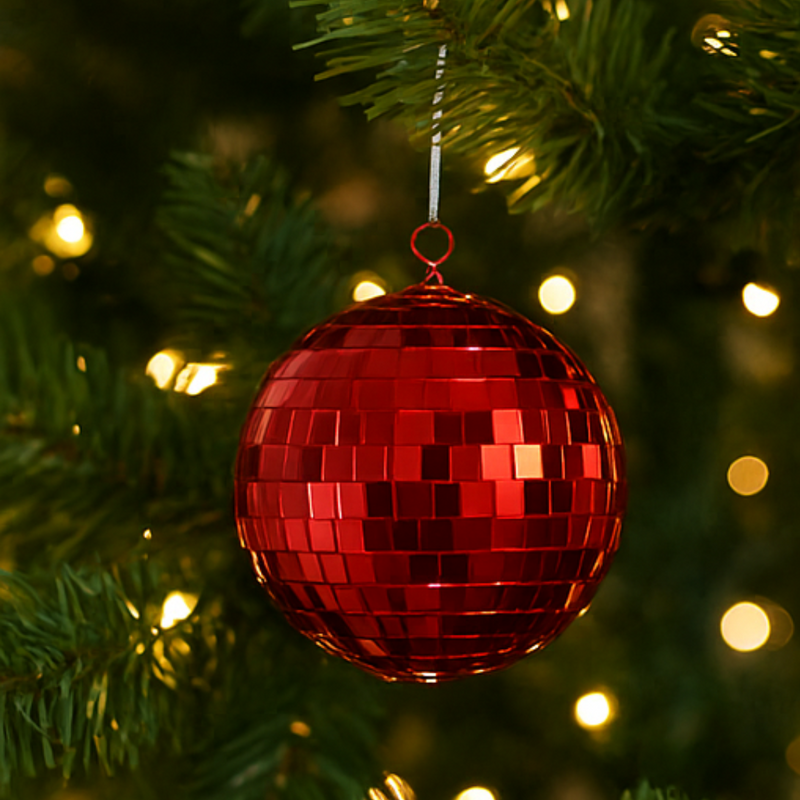 Bauble Mirror Red 20cm