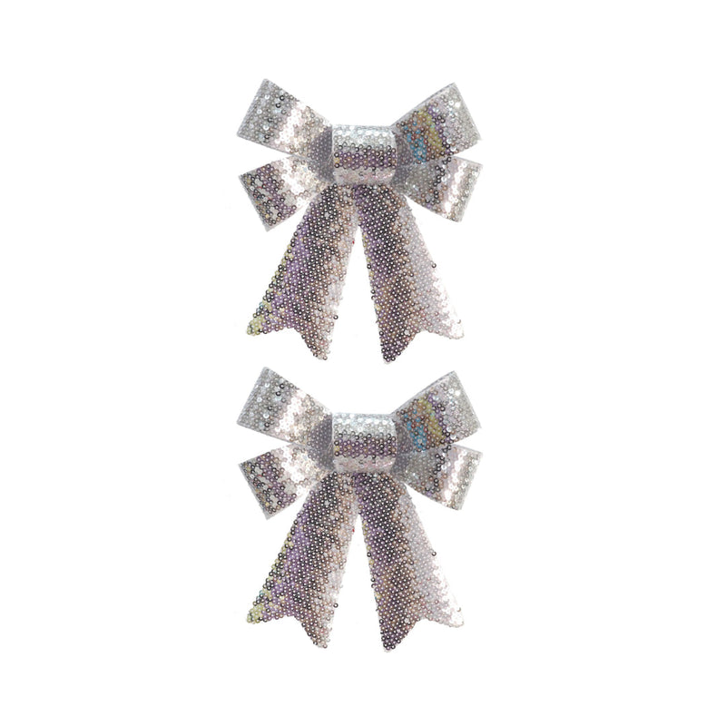 Sequin Bow 2pk Assorted 2