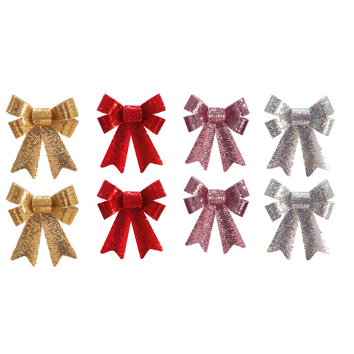 Sequin Bow 2pk Assorted