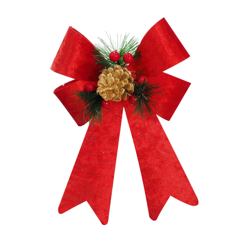 Bow Crushed Velvet Decos Assorted 2