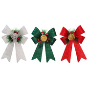 Bow Crushed Velvet Decos Assorted