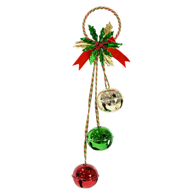 Shiny Nutbell Hanger Poinsettia 50cm Assorted 3