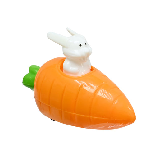 Orange pullback racing carrot toy