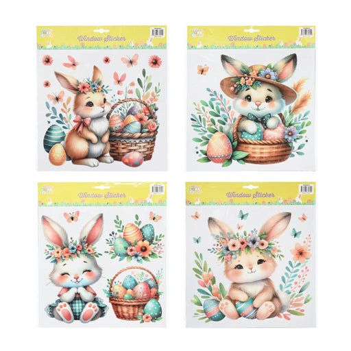 Assorted Easter bunny window stickers