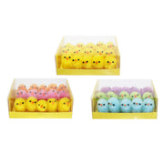 Pack of 15 chenille Easter chicks assorted colors – thumbnail