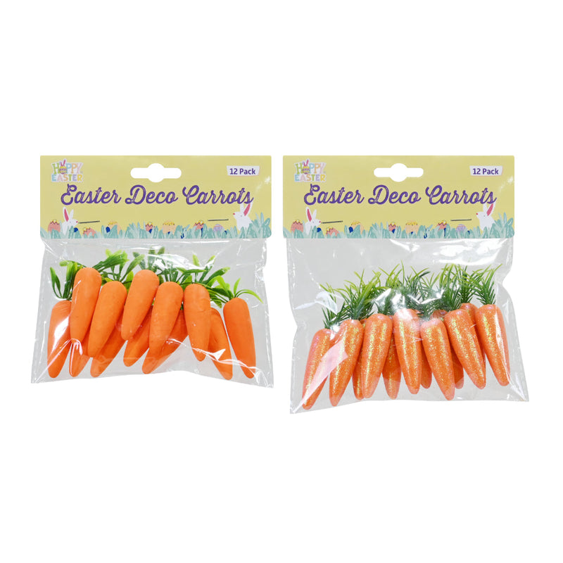 Pack of 12 decorative Easter carrots