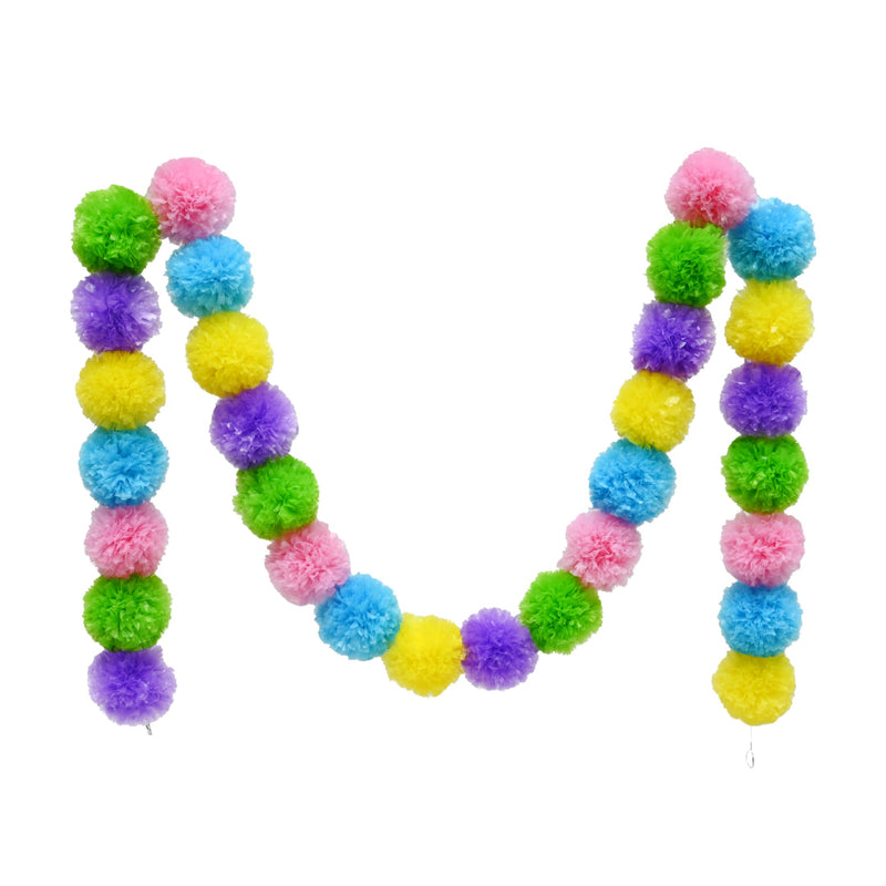 Pastel pom pom garland decoration