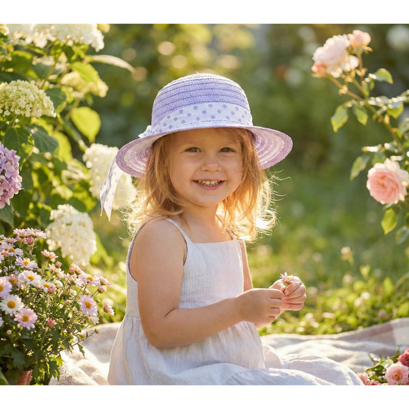 Easter Straw Bonnet with Ribbon Assorted image 7
