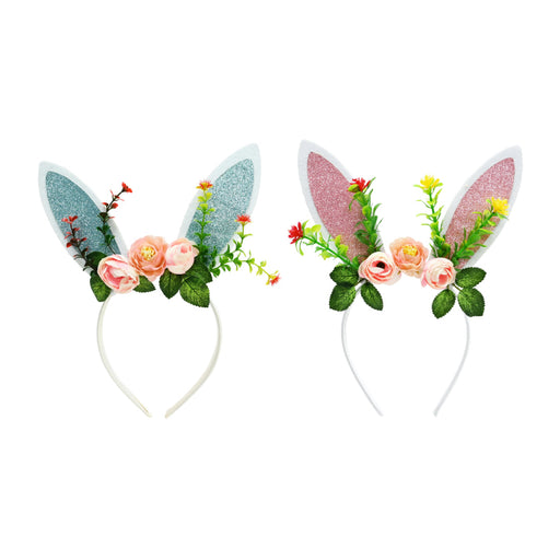 Floral headband with pastel flowers