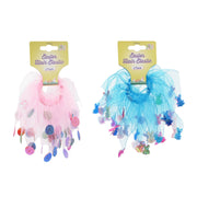 2 pack organza hair elastics assorted colors – thumbnail