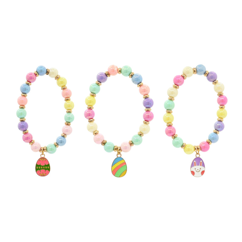 Beaded bracelet with Easter charms