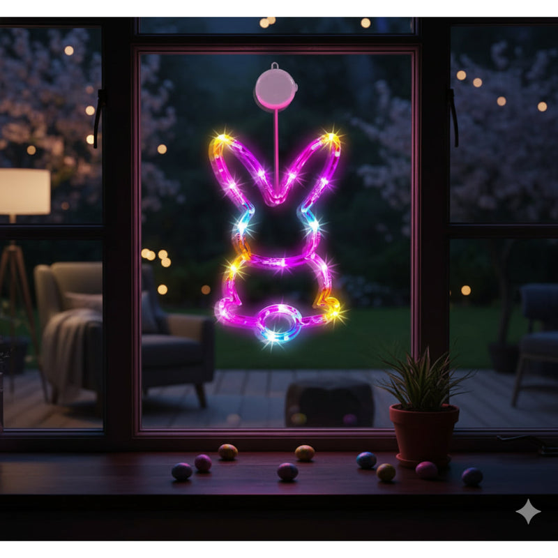 Lit Bunny Window Suction Light Assorted image 4