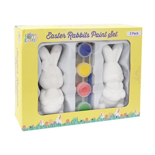 Set of 2 ceramic rabbits for painting