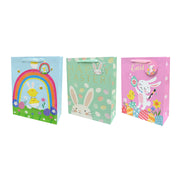 Large paper gift bag with cartoon Easter print – thumbnail
