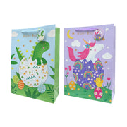 Extra large paper gift bag with hatching design – thumbnail