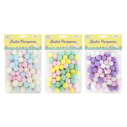 Pack of 50 assorted Easter colored pom poms – thumbnail