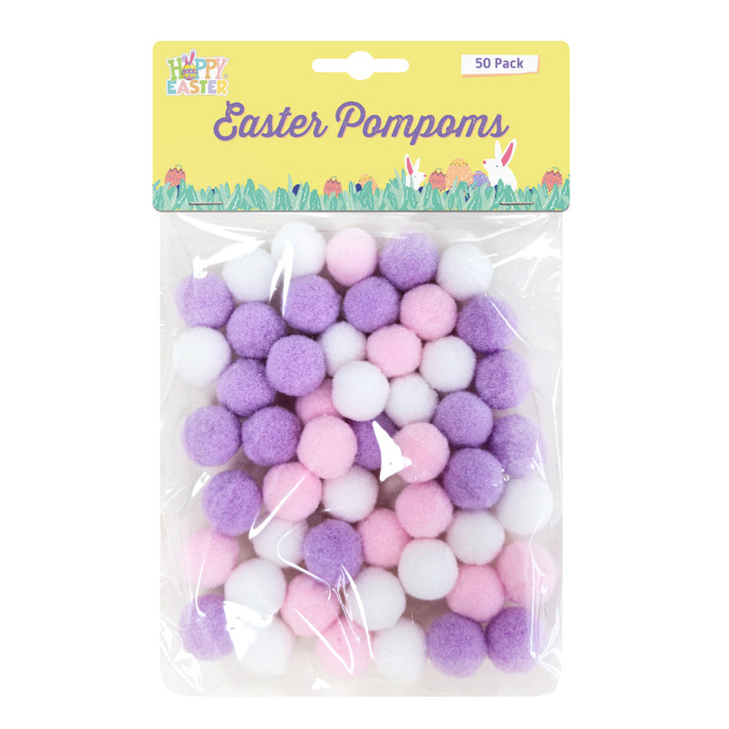 Easter Pom Pom Mix 50pk Assorted image 4