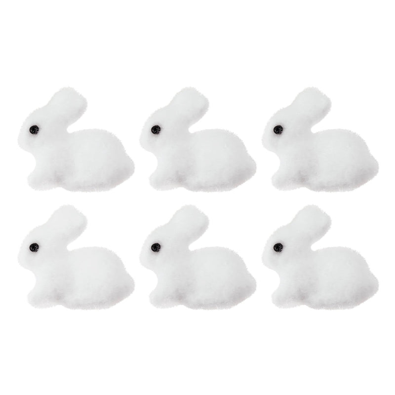 Flocked Bunny 6pk Assorted image 3