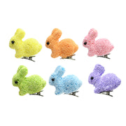 Pack of 6 foam bunny clips for hats – thumbnail