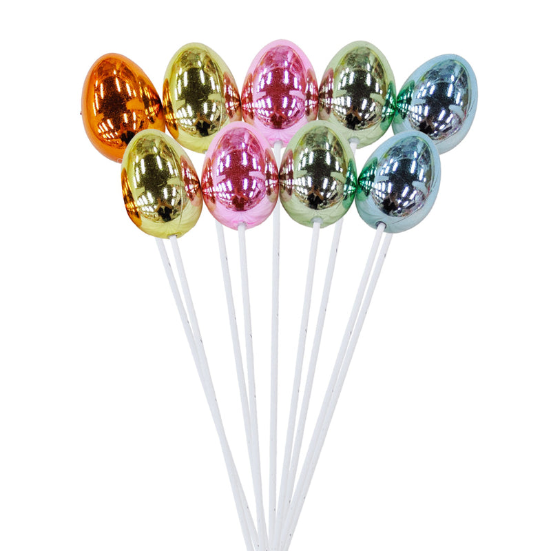 Easter Metallic Egg Pick 30cm 9pk Assorted image 2