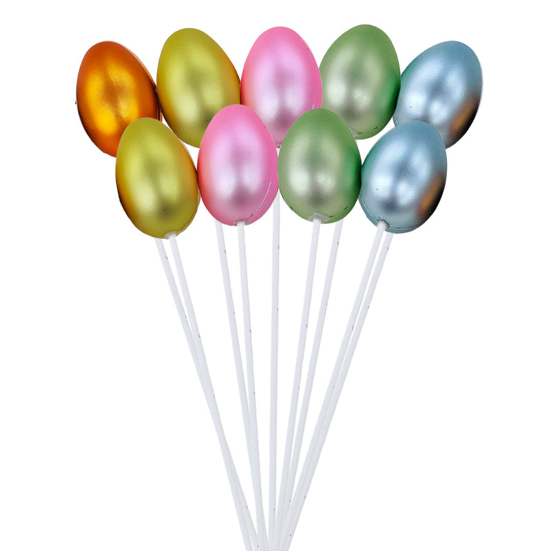 Easter Metallic Egg Pick 30cm 9pk Assorted image 3
