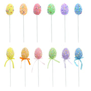 Pack of 6 sprinkle pattern Easter egg picks – thumbnail