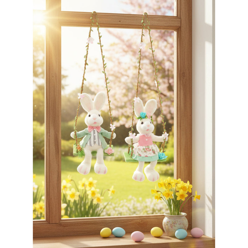 Easter Plush Bunny On Swing Assorted image 4