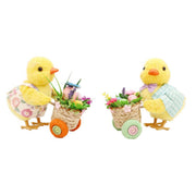 Chicks pushing basket trolley figurine – thumbnail