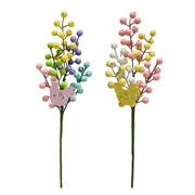 40cm floral pick with multi colored berries – thumbnail
