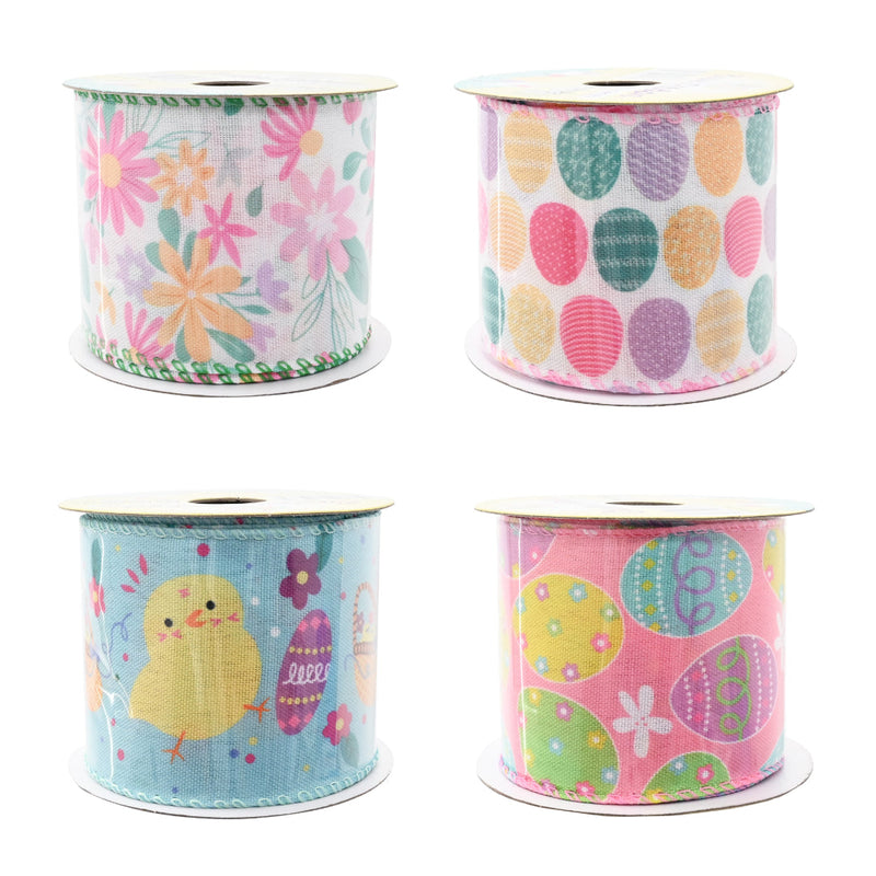 Roll of 63mm wide Easter ribbon 2.7m
