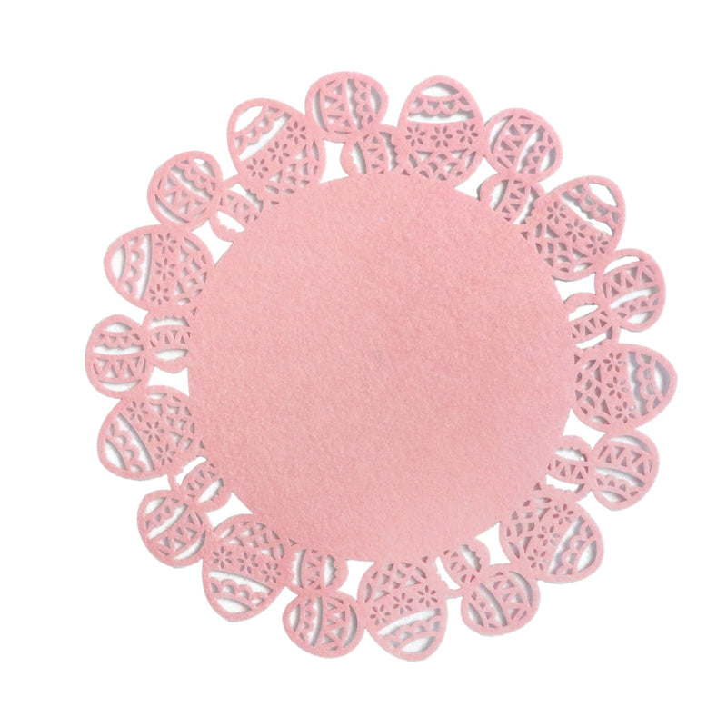 Felt placemat shaped like an Easter egg