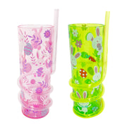 330ml cup with spiral straw Easter design – thumbnail