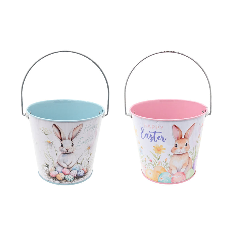 Metal tin with Easter bunny design assorted