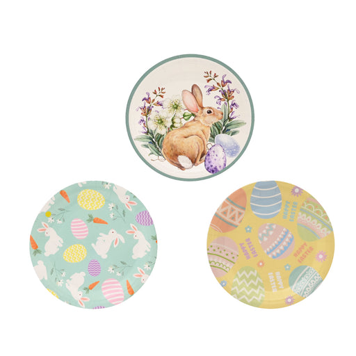 Pack of 6 paper plates 23cm Easter design