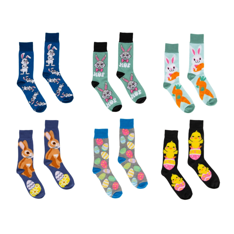 Adult socks with Easter patterns assorted