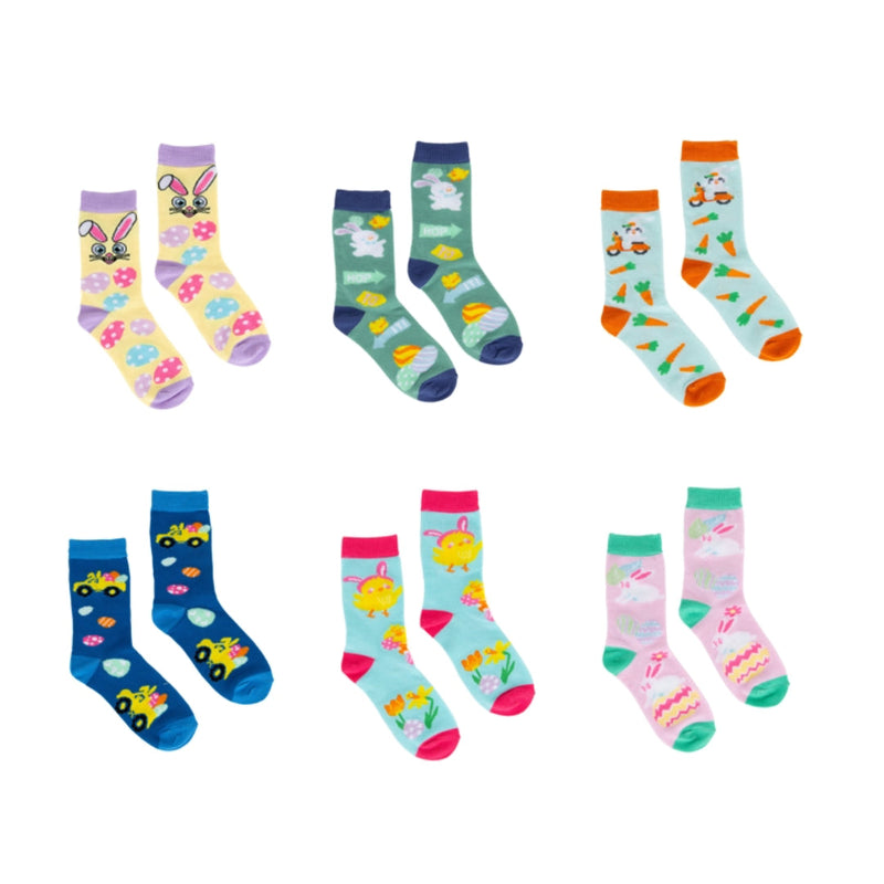 Kids socks with Easter patterns assorted
