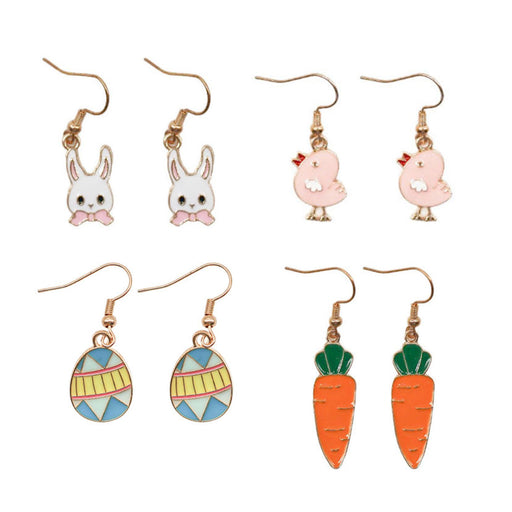 Dangling earrings with Easter charms assorted