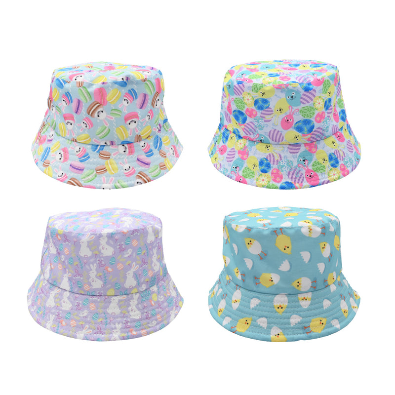 Bucket hat with Easter print assorted